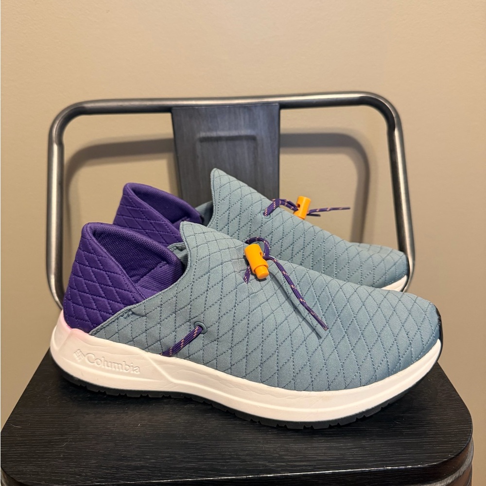 Columbia Quilted Slip On Sneakers TechLite Women’s 8.5 Blue Purple